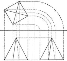 carré pyramide tourné 30 ancien illustration. vecteur