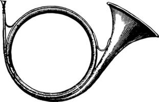 cor de chasse, ancien illustration. vecteur
