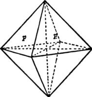 octaèdre ancien illustration. vecteur