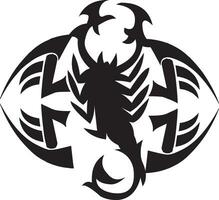 Scorpion tatouage conception, ancien gravure. vecteur