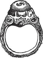 bague de Frédérick le génial ancien gravure vecteur