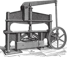 le machine utilisé à processus cuir ancien gravure vecteur