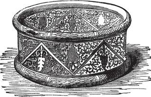 gaulois bracelet ancien gravure vecteur