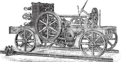 coureur, ancien gravure. vecteur