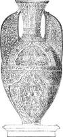 vase de le alhambra, ancien gravure. vecteur