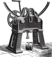 machine pour pliant barres, ancien gravure. vecteur