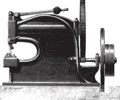 mécaniquement opéré cisailles, ancien gravure. vecteur