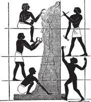 le sculpteurs, tiré La peinture assassif tombes à Thèbes, ancien gravure. vecteur