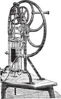 m. Deleuil pneumatique machine, ancien gravure. vecteur