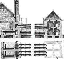 dispositif flamme Idria, ancien gravure. vecteur