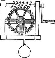 engrenages, ancien gravé illustration vecteur