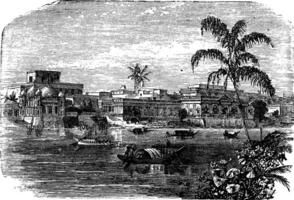 Dhaka dans Bangladesh, ancien gravure vecteur