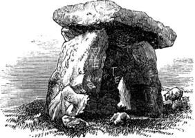 dolmen ou portail tombeau ou portail grave, ancien gravure vecteur