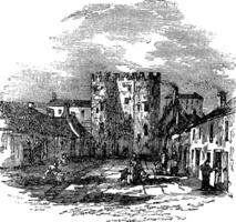 drogheda dans leinster, Irlande, ancien gravure vecteur