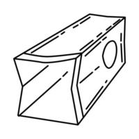 icône de cachette de maison de chat. doodle dessinés à la main ou style d'icône de contour vecteur