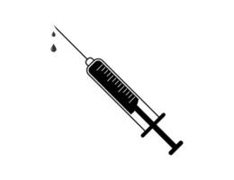 seringue icône vecteur illustration. médecins souvent utilisation seringues à prévenir et traiter malin maladies.