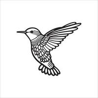 noir et blanc illustration pour coloration page animaux, oiseau. vecteur