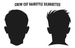 équipage Couper coiffure la Coupe de cheveux silhouettes vecteur gratuit