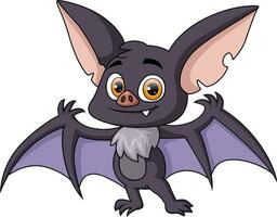 mignonne chauve souris dessin animé sur blanc Contexte vecteur