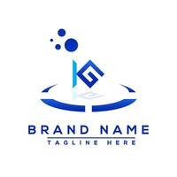 lettre kg bleu professionnel logo pour tout sortes de affaires vecteur