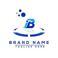 lettre ib bleu professionnel logo pour tout sortes de affaires vecteur