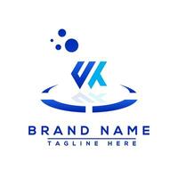 lettre ku bleu professionnel logo pour tout sortes de affaires vecteur