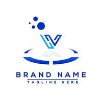 lettre hv bleu professionnel logo pour tout sortes de affaires vecteur