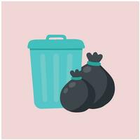 illustration de la poubelle vecteur