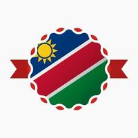 Créatif Namibie drapeau emblème badge vecteur