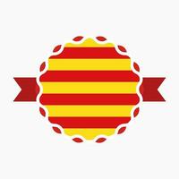 Créatif Catalogne drapeau emblème badge vecteur
