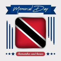 Trinidad et Tobago Mémorial journée vecteur illustration