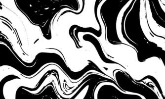 noir et blanc abstrait La peinture avec ondulé lignes vecteur