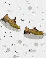 illustration photo coloré des chaussures sport Voyage arc en ciel vecteur