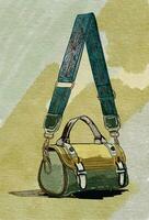 Icônes images La peinture mode autocollants sacs à main sacs à dos école mode Vêtements boutique code vestimentaire vecteur