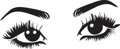 femme yeux vecteur illustration dix