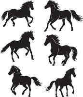 fonctionnement cheval vecteur silhouette illustration 2