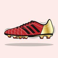 rouge or Football des chaussures vecteur