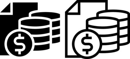 la finance atout icône, argent fonds propriété signe symbole, glyphe et ligne style. vecteur illustration