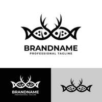 poisson ramure logo, adapté pour affaires en relation à poisson et ramure vecteur