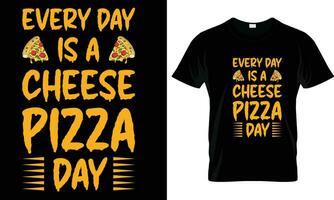 Pizza T-shirt conception vecteur graphique.