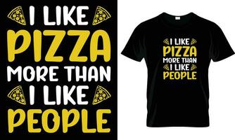 Pizza T-shirt conception vecteur graphique.