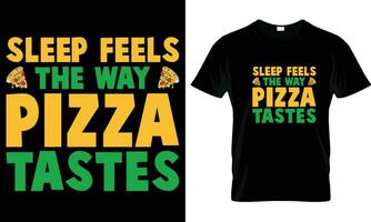 Pizza T-shirt conception vecteur graphique.