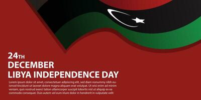 vecteur libyen nationale journée dans décembre 24, affiche ou bannière célébrer indépendance