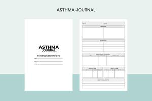 asthme journal gratuit modèle vecteur