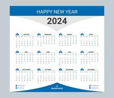 calendrier 2024, calendrier 2025, 2030 la semaine début Lundi entreprise ensemble conception modèle vecteur déposer. prêt à impression et pleinement modifiable.