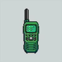 pixel art illustration walkie parlant. pixélisé pratique parlant. walkie pratique talkie pixélisé pour le pixel art Jeu et icône pour site Internet et vidéo jeu. vecteur