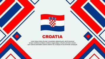 Croatie drapeau abstrait Contexte conception modèle. Croatie indépendance journée bannière fond d'écran vecteur illustration. Croatie drapeau