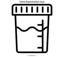 urine examen icône vecteur