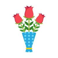 fleur bouquet plat illustration vecteur