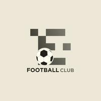 abstrait lettre logo avec initiale e moderne Football club prime vecteur